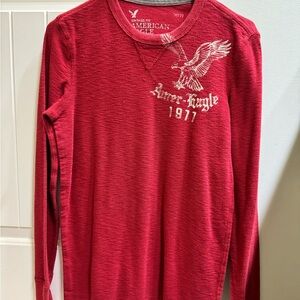 American Eagle Outfitters Vintage Red Long Sleeve Tee